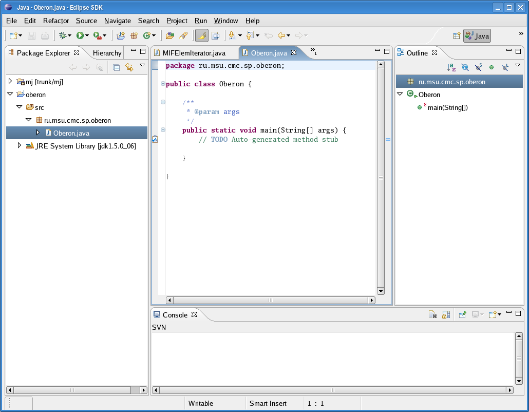 Как в eclipse создать проект java